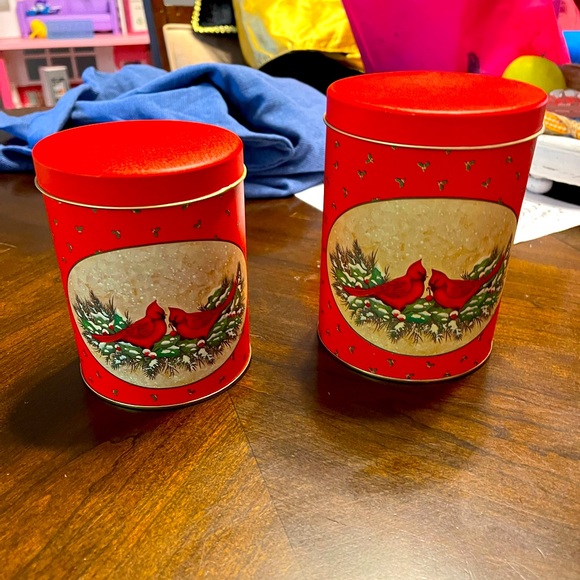 vintage cardinal canister set. set of two - Picture 1 of 1